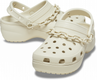 CROCS CLASSIC PLATFORM CHAIN CLOG Bone