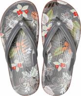 Crocband™ Botanical Print Flip Slate Grey / White