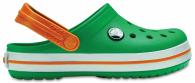 CROCS Crocband Clog Kids Grass Green / White / Blazing Orange