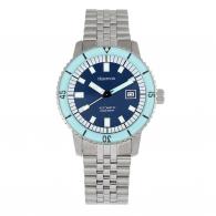 Heritor Automatic Edgard Bracelet Divers Watch w/Date - Light Blue/Navy light blue