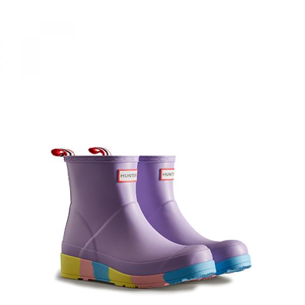 HUNTER W PLAY SHORT STRIPE SOLE WELLINGTON BOOTS