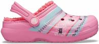  Crocs Classic Printed Lined Clog Kids Pink Lemonade