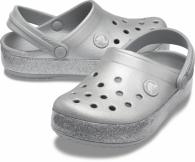  Kids’ Crocband™ Glitter Clog Silver