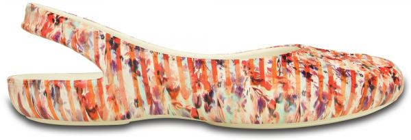 Womens Olivia II Striped Floral Flat