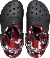 Crocs Classic Lined Camo Clog Black / Red