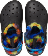 Toddler Classic Lined Spray Dye Clog Black/Multi