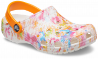 CROCS CLASIC TIE DYE GRAPHIC KIDS CLOG Orange zing/multi