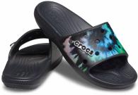 Crocs Classic Tie Dye Graphic Slide multi black