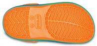 Kids Crocband™ Rainbow Band Clog Blazing Orange