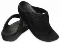 Crocs Sloane Embellished Flip Black / Black