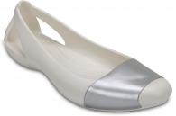 Crocs Sienna Shiny Flat Oyster / Silver