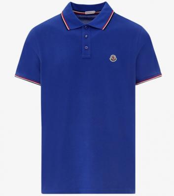 MONCLER TRICOLOR DETAILED COTTON POLO SHIRT