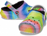 Crocs Classic Lined Spray Dye Clog White/Multi