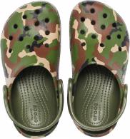 Classic Printed Clog Kids army green/multi