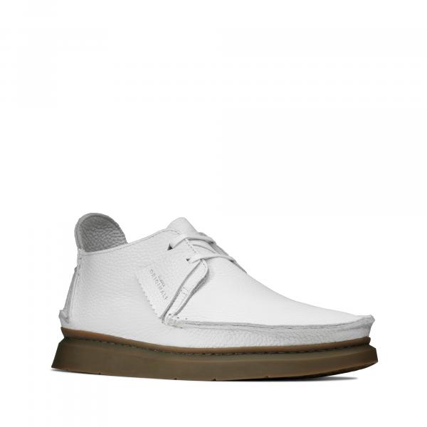 CLARKS Seven White Leather