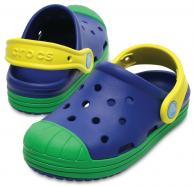 Kids Crocs Bump It Clog  Blue Jean / Grass Green