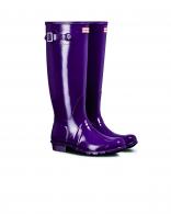 HUNTER ORIGINAL TALL GLOSS - visoki ženski škornji VIOLET