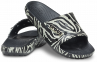 Classic Crocs Animal Remix Slide Black/Zebra 