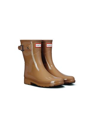 HUNTER ORIGINAL REFINED SHORT GLOSS - nizki ženski škornji