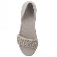 Crocs Lina Embellished D’Orsay Flat pearl white/gold