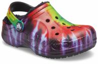 Crocs Baya Lined Tie Dye Graphic Clog Kids Multi