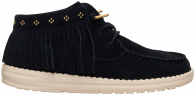 Wendy Mid Fringe Cowgirl Suede Black