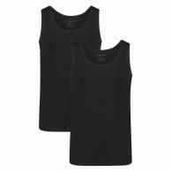 BAMBOO BASIC STEF SINGLET 2-pack black