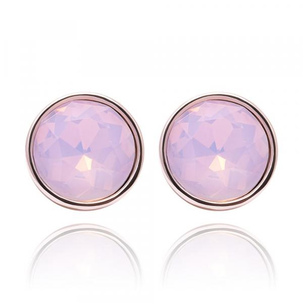 ANNIE ROSEWOOD Earrings The Eye with rose opal in Rose gold