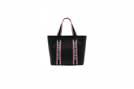 HUNTER RUBBERISED LEATHER TOTE Black